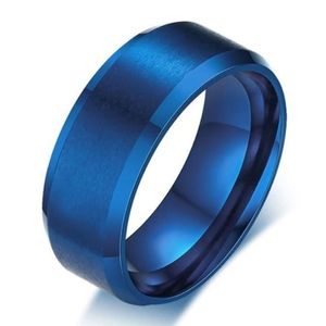 Titanium Ring, Blue Band
